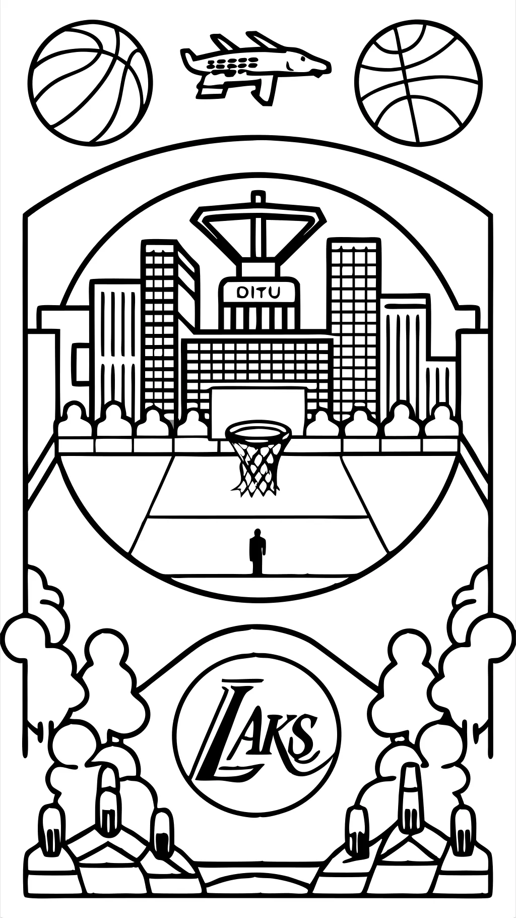 lakers coloring page